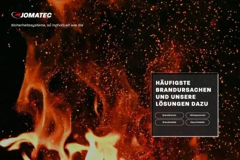 JOMATEC zeigt häufigste Brandursachen und Lösungen. Sicherheitssysteme für Sie.