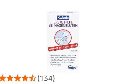 Kwiza Erste Hilfe bei Nasenbluten: Was macht man bei Nasenbluten? Schnell blutstoppend, klebt nicht, hypoallergen.