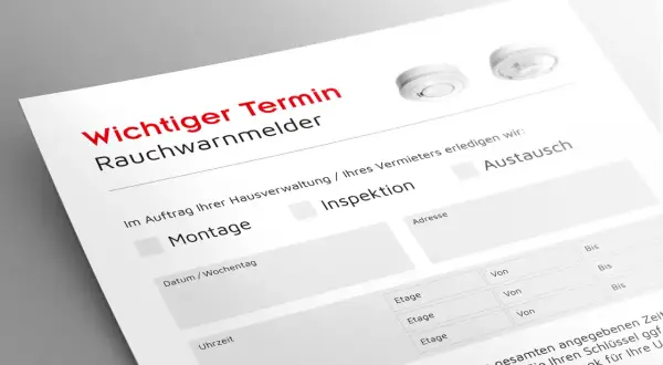 Termin für Rauchwarnmelder: Montage, Inspektion oder Austausch. So funktioniert ein Rauchmelder: Er erkennt Rauch und warnt.
