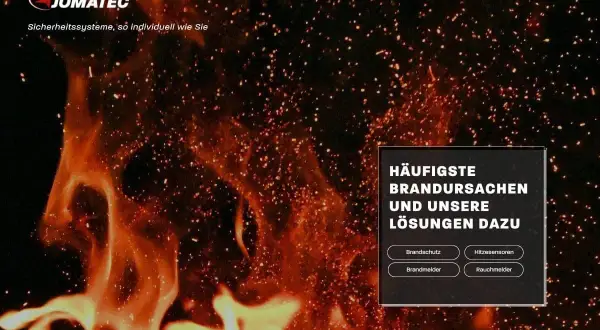 JOMATEC zeigt häufigste Brandursachen und Lösungen. Sicherheitssysteme für Sie.