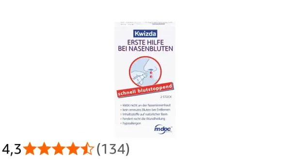 Kwiza Erste Hilfe bei Nasenbluten: Was macht man bei Nasenbluten? Schnell blutstoppend, klebt nicht, hypoallergen.