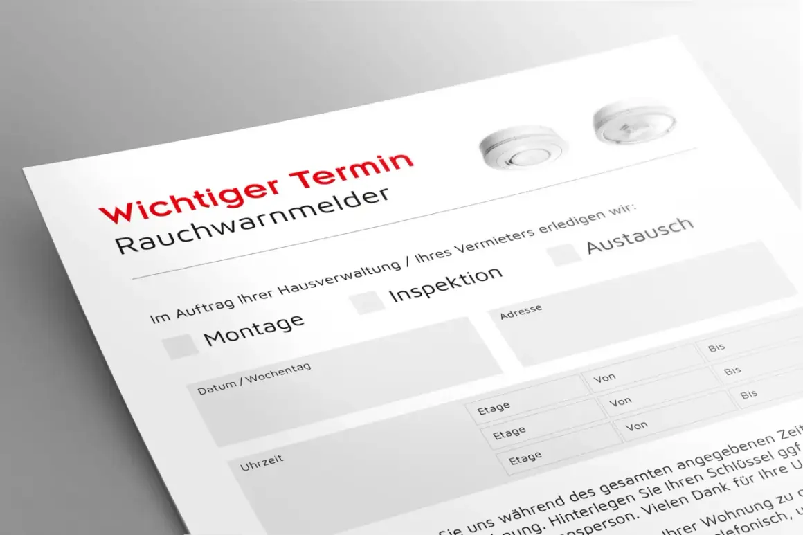 Termin für Rauchwarnmelder: Montage, Inspektion oder Austausch. So funktioniert ein Rauchmelder: Er erkennt Rauch und warnt.