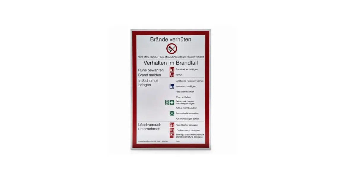 Brandschutzordnung Teil A: Verhaltensregeln im Brandfall. Anweisungen zur Brandverhütung, Meldung, Evakuierung und Brandbekämpfung.