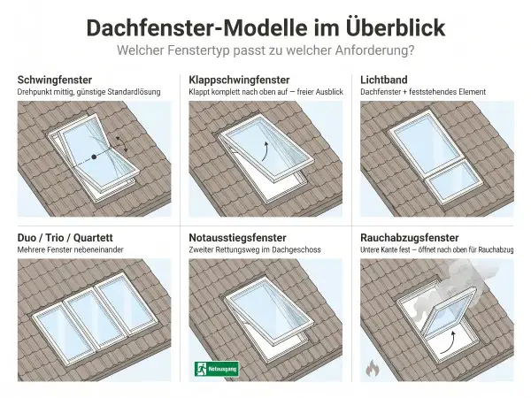 Notausstiegsfenster: ein zweiter Rettungsweg im Dachgeschoss, wichtig für Ihre Sicherheit.
